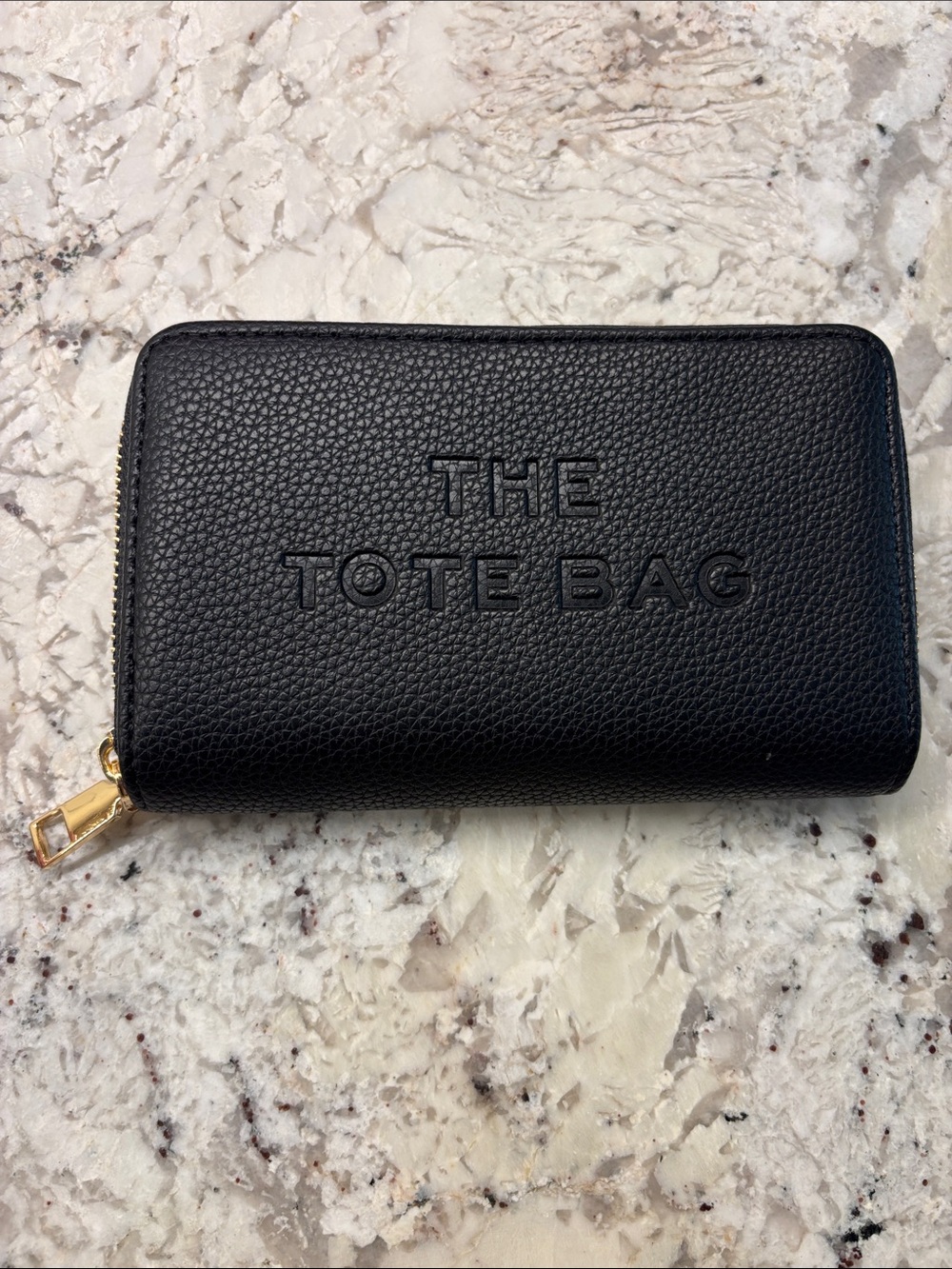 Inspire d black wallet with gold hardware